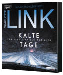 Das Cover zeigt den Titel Kalte Tage von Charlotte Link als mp3-H rbuch mit einer winterlichen, verschwommenen Stra enansicht bei Nacht. Beschreibung von KI generiert